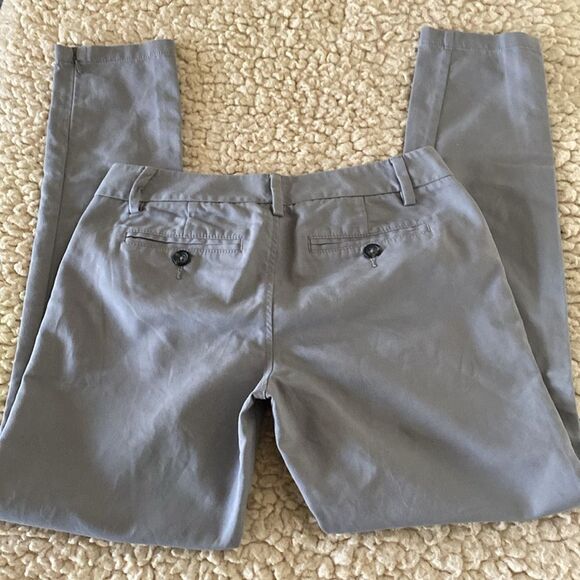 Old Navy Grey Low Rise Cotton Blend Career Ankle Straight Leg Zip Pants Size 6 - Picture 2 of 11
